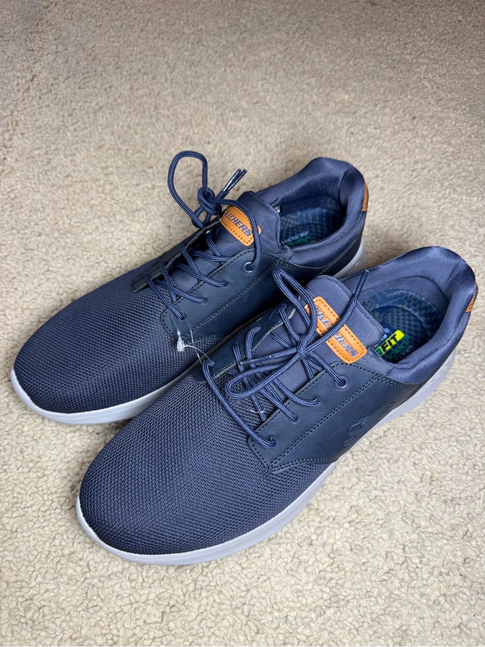 Skechers Men's Delson Navy Casual Shoes Navy - 58876 Size 10.5